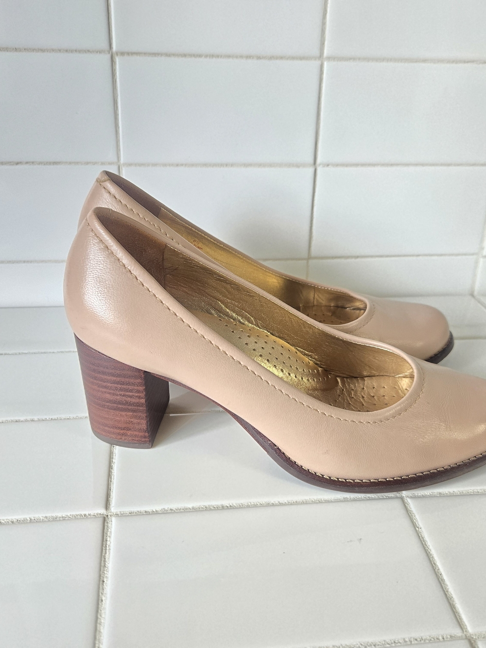 Marc Joseph New York Nyc Pump -nude Napa- Size 8 1/2 - Picture 4 of 11
